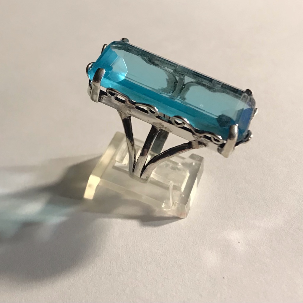 Blue Topaz 925 Sterling Silver Ring 98$
